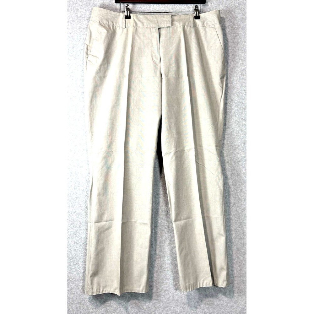 Worthington Modern Fit Beige Dress Pants Women Cotton Size 18T (inseam  32)